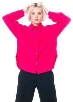 ULI SCHNEIDER, Klassisches Hemd Aus Elastischer Viskose -Kleider Geschaft 15 1031152 very pink 4