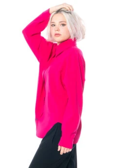 ULI SCHNEIDER, Klassisches Hemd Aus Elastischer Viskose -Kleider Geschaft 15 1031152 very pink 5