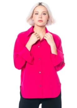 ULI SCHNEIDER, Klassisches Hemd Aus Elastischer Viskose -Kleider Geschaft 15 1031152 very pink 8