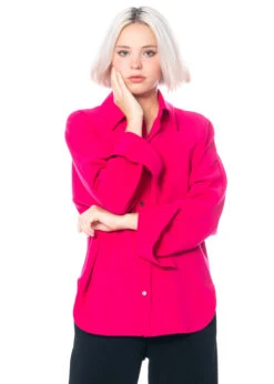 ULI SCHNEIDER, Klassisches Hemd Aus Elastischer Viskose -Kleider Geschaft 15 1031152 very pink 9