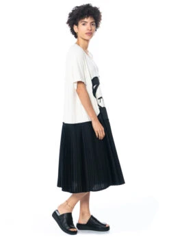 RUNDHOLZ, Bedrucktes, Weit Geschnittenes T-Shirt-Kleid Aus Baumwollstretch 1231560904 -Kleider Geschaft 1560904 m. myazzo u. tasche joy 5