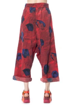 RUNDHOLZ DIP, Farbenfrohe Hose Mit Tiefem Schritt Und Kreativem Frühlingsmuster 1232000112 -Kleider Geschaft 2000112 redprint s 6