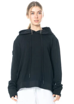 PLUSLAVIE PLÜ, Bequemes Kapuzensweatshirt NO SWEAT -Kleider Geschaft 2010 black