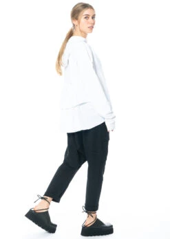 PLUSLAVIE PLÜ, Bequemes Kapuzensweatshirt NO SWEAT -Kleider Geschaft 2010 white 3