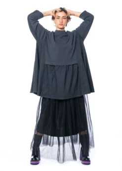 PLUSLAVIE PLÜ, Süsses Sweatshirt Mit Seitlichen Taschen TWO SWEAT -Kleider Geschaft 2024 twosweat anthra os 9