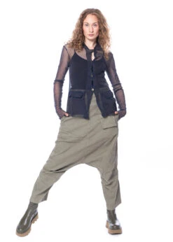 RUNDHOLZ DIP, Hose Mit Hoher Taille Und Sehr Tiefem Schritt 2232120102 -Kleider Geschaft 2120102 schilf s 3