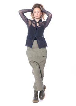 RUNDHOLZ DIP, Hose Mit Hoher Taille Und Sehr Tiefem Schritt 2232120102 -Kleider Geschaft 2120102 schilf s 5