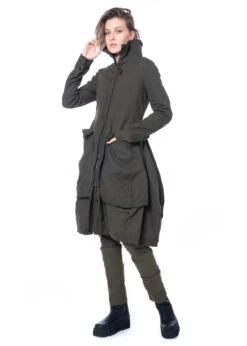 RUNDHOLZ DIP, Leicht Taillierter Mantel Mit Voluminösen Fronttaschen 2232121207 -Kleider Geschaft 2121207 khaki s 10