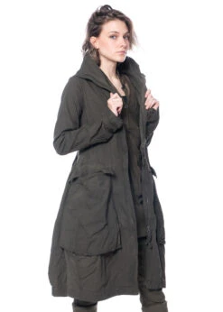 RUNDHOLZ DIP, Leicht Taillierter Mantel Mit Voluminösen Fronttaschen 2232121207 -Kleider Geschaft 2121207 khaki s 2