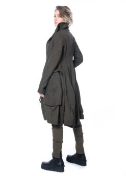 RUNDHOLZ DIP, Leicht Taillierter Mantel Mit Voluminösen Fronttaschen 2232121207 -Kleider Geschaft 2121207 khaki s 4