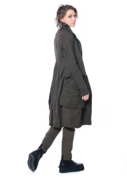 RUNDHOLZ DIP, Leicht Taillierter Mantel Mit Voluminösen Fronttaschen 2232121207 -Kleider Geschaft 2121207 khaki s 6