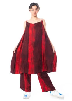 RUNDHOLZ DIP, Elastische Hose Aus Viskose In Abstrakter Farbgebung 1232190102 -Kleider Geschaft 2190102 redprint s