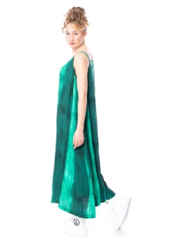 RUNDHOLZ DIP, Langes, ärmelloses Kleid In Edler Batik-Optik 1232190904 -Kleider Geschaft 2190904 greenprint m 4