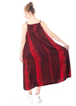 RUNDHOLZ DIP, Langes, ärmelloses Kleid In Edler Batik-Optik 1232190904 -Kleider Geschaft 2190904 redprint m 4