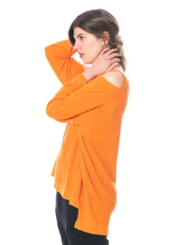 PAL OFFNER, Leichter Sommer-Strickpullover Aus 50% Flachs -Kleider Geschaft 2201 15 0402 knitstrappullover papayaorange 4