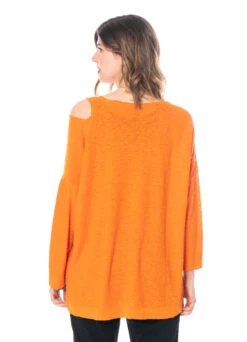 PAL OFFNER, Leichter Sommer-Strickpullover Aus 50% Flachs -Kleider Geschaft 2201 15 0402 knitstrappullover papayaorange 5