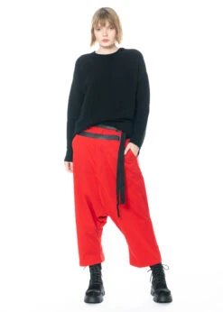 PAL OFFNER, Einzigartige Ballonhose Mit Doppelten Gürteln -Kleider Geschaft 2202 02 1303 bigdoublebeltedtrousers poppyred