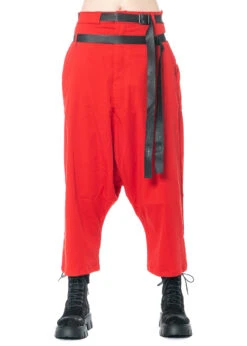 PAL OFFNER, Einzigartige Ballonhose Mit Doppelten Gürteln -Kleider Geschaft 2202 02 1303 bigdoublebeltedtrousers poppyred 3