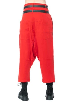 PAL OFFNER, Einzigartige Ballonhose Mit Doppelten Gürteln -Kleider Geschaft 2202 02 1303 bigdoublebeltedtrousers poppyred 5