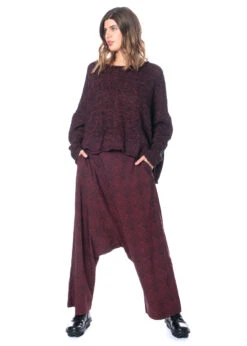 RUNDHOLZ  BLACK  LABEL, Hose Mit Weitem Bein Und Sehr Tiefem Schritt 2223440107 -Kleider Geschaft 2223440107 winefaux