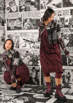 RUNDHOLZâ BLACK âLABEL, Baumwollkleid Mit Flockprint 2233370905