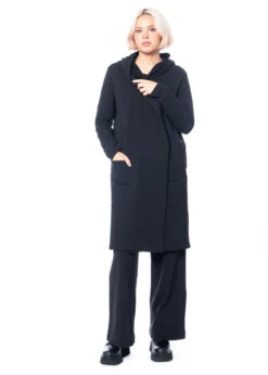 HINDAHL & SKUDELNY, Kuschelige Jacke Aus Baumwolle 223J07 -Kleider Geschaft 223j07 m nero 10