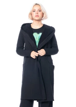 HINDAHL & SKUDELNY, Kuschelige Jacke Aus Baumwolle 223J07 -Kleider Geschaft 223j07 m nero 4