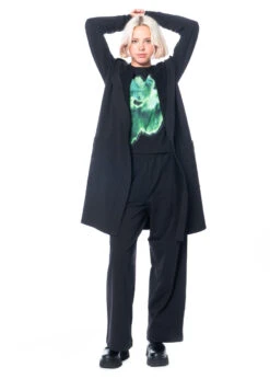 HINDAHL & SKUDELNY, Kuschelige Jacke Aus Baumwolle 223J07 -Kleider Geschaft 223j07 m nero 7