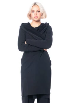 HINDAHL & SKUDELNY, Kuschelige Jacke Aus Baumwolle 223J07 -Kleider Geschaft 223j07 m nero 8