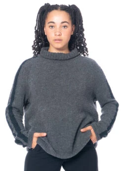 HINDAHL & SKUDELNY, Raglanpullover Mit Stehkragen 223P19 -Kleider Geschaft 223p19 gr. m olive nero 3