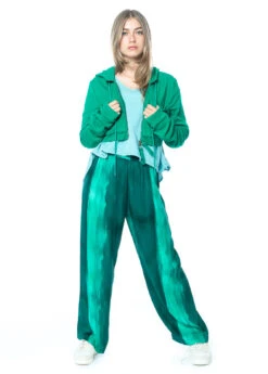 RUNDHOLZ DIP, Elastische Hose Aus Viskose In Abstrakter Farbgebung 1232190102 -Kleider Geschaft 2271105 green 4 2