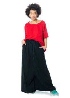 RUNDHOLZ DIP, Weite, Fließende Baumwollhose Mit Spannendem Farbverlauf 1232300125 -Kleider Geschaft 2300125 black xs 4