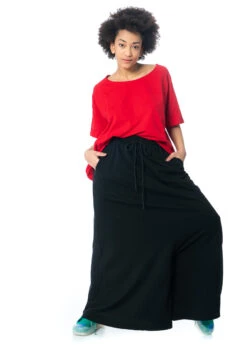 RUNDHOLZ DIP, Weite, Fließende Baumwollhose Mit Spannendem Farbverlauf 1232300125 -Kleider Geschaft 2300125 black xs 5