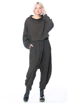 RUNDHOLZ DIP, Bequeme Baumwollhose Mit Tiefem Schritt Und Taillenschnürung 2232320104