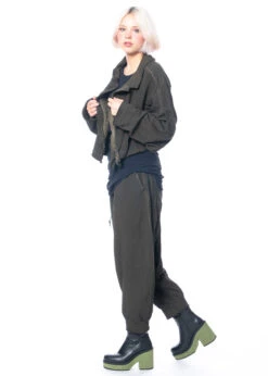 RUNDHOLZ DIP, Relaxed-Fit Jacke Aus 100% Baumwolle In Verwaschener Optik 2232321109 -Kleider Geschaft 2321109 khaki 3