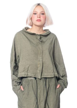 RUNDHOLZ DIP, Relaxed-Fit Jacke Aus 100% Baumwolle In Verwaschener Optik 2232321109 -Kleider Geschaft 2321109 schilf 2