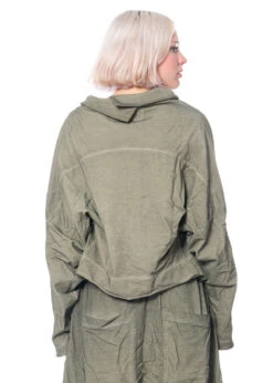 RUNDHOLZ DIP, Relaxed-Fit Jacke Aus 100% Baumwolle In Verwaschener Optik 2232321109 -Kleider Geschaft 2321109 schilf