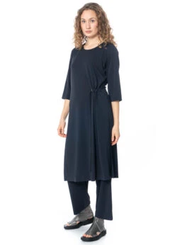 Yukai, Kleid Mit Raffung Und Seitenschlitz 11 Yukai, Kleid Mit Raffung Und Seitenschlitz -Kleider Geschaft 232t1 indigo 36 mit 232h1 10