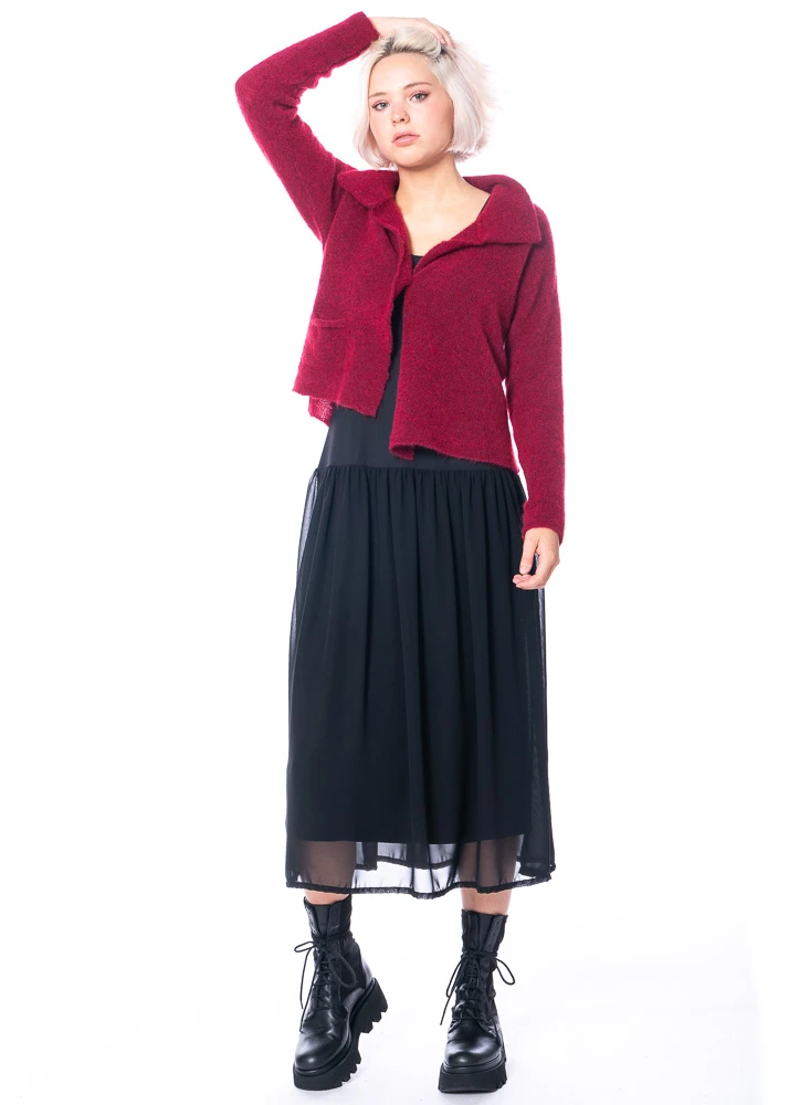 Yukai, Unterkleid Mit Materialmix Und Ausgestelltem Rockteil 5 Yukai, Unterkleid Mit Materialmix Und Ausgestelltem Rockteil – Bild 3