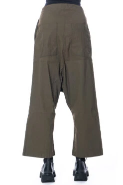 RUNDHOLZ DIP, Locker Geschnittene Hose Aus Baumwoll-Stretch 2232390102 -Kleider Geschaft 2390102 khaki close up 3
