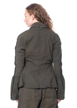 RUNDHOLZ DIP, Figurbetonte Jacke Aus Baumwollstretch Mit Voluminösen Manschetten 2232391105 -Kleider Geschaft 2391105 khaki s 10