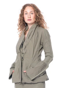 RUNDHOLZ DIP, Figurbetonte Jacke Aus Baumwollstretch Mit Voluminösen Manschetten 2232391105 -Kleider Geschaft 2391105 schilf xs 4