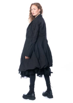 RUNDHOLZ DIP, Taillierter Mantel Mit Schalkragen Aus Baumwoll-Stretch 2232391206 -Kleider Geschaft 2391206 black m 5