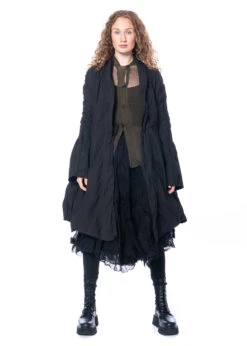 RUNDHOLZ DIP, Taillierter Mantel Mit Schalkragen Aus Baumwoll-Stretch 2232391206