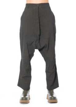 RUNDHOLZ DIP, Verkürzte Hose Aus Edler Baumwolle Mit Tiefem Schritt 2232440106 -Kleider Geschaft 2440106 khakicloud s 10