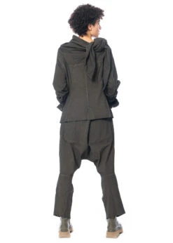 RUNDHOLZ DIP, Verkürzte Hose Aus Edler Baumwolle Mit Tiefem Schritt 2232440106 -Kleider Geschaft 2440106 khakicloud s 5