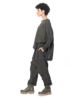 RUNDHOLZ DIP, Verkürzte Hose Aus Edler Baumwolle Mit Tiefem Schritt 2232440106 -Kleider Geschaft 2440106 khakicloud s 6