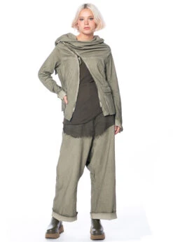 RUNDHOLZ DIP, Baumwolljacke Mit Diagonalem Reißverschluss Und Voluminösem Kragen 2232441102 -Kleider Geschaft 2441102 3