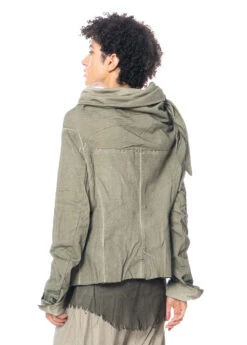 RUNDHOLZ DIP, Baumwolljacke Mit Diagonalem Reißverschluss Und Voluminösem Kragen 2232441102 -Kleider Geschaft 2441102 schilfcloud s 8