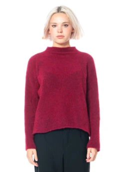 Yukai, Weicher Mohair-Pullover Mit Lässiger Passform In Rubin -Kleider Geschaft 255p1 rubin l